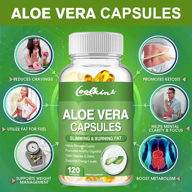 Aloe Vera Pot - كبسولات مستخلص الصبار - تخفف الإمساك